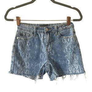 Judy Blue Snake Print Cut off Shorts Mid Rise Size S